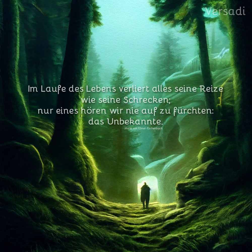 Im Laufe des Lebens verliert alles seine Reize wie sein Schrecken;