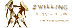 Ihr kostenloses Horoskop/Wochenhoroskop Sternzeichen: zwilling